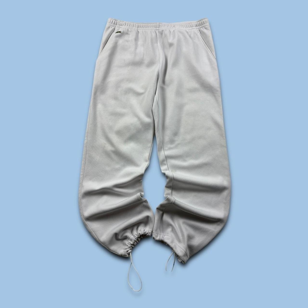 VINTAGE 00s LACOSTE BAGGY COTTON SWEATPANTS WHITE