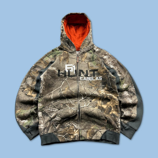 VINTAGE CABELAS REALTREE ZIP HOODIE CAMO