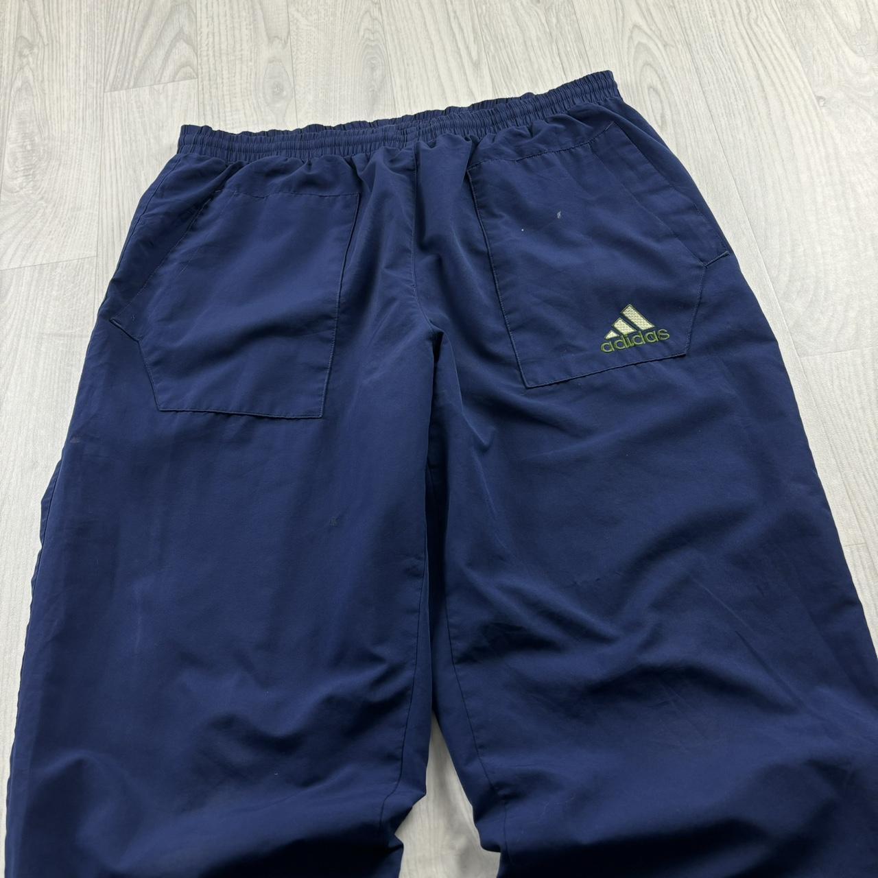 VINTAGE Y2K ADIDAS BAGGY TRACKSUIT BOTTOMS NAVY