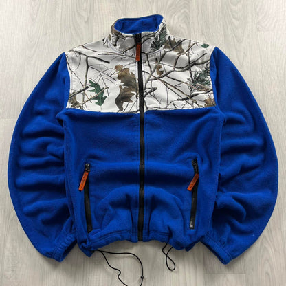 VINTAGE REALTREE ZIP UP FLEECE JACKET CAMO BLUE
