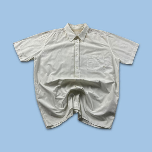 VINTAGE Y2K QUIKSILVER SHORT SLEEVE SHIRT WHITE