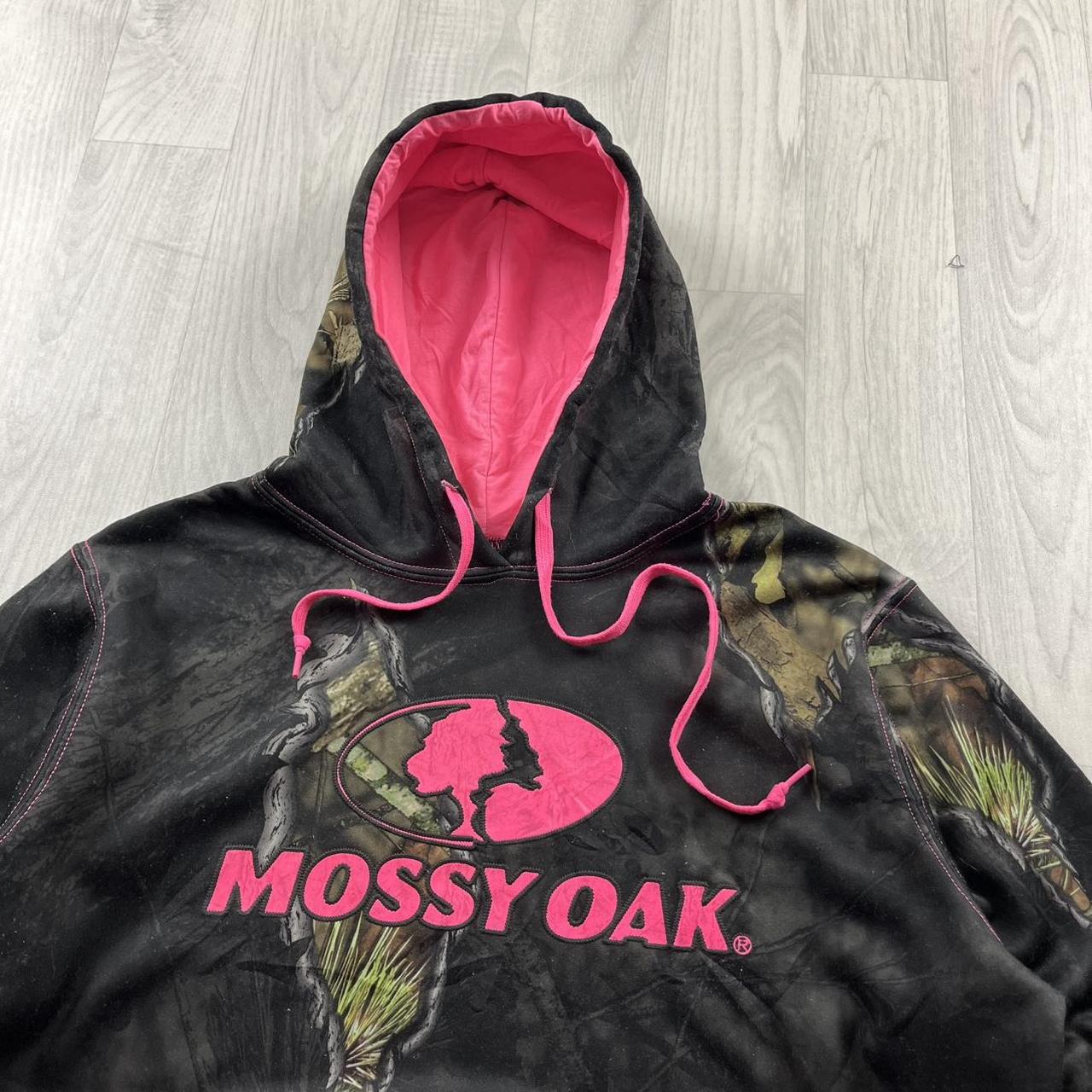 VINTAGE MOSSY OAK REALTREE HOODIE CAMO BLACK PINK