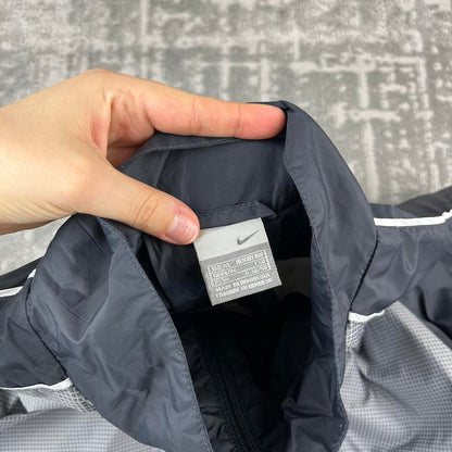 VINTAGE Y2K NIKE MICRO GRID WINDBREAKER SPORTY JACKET GREY