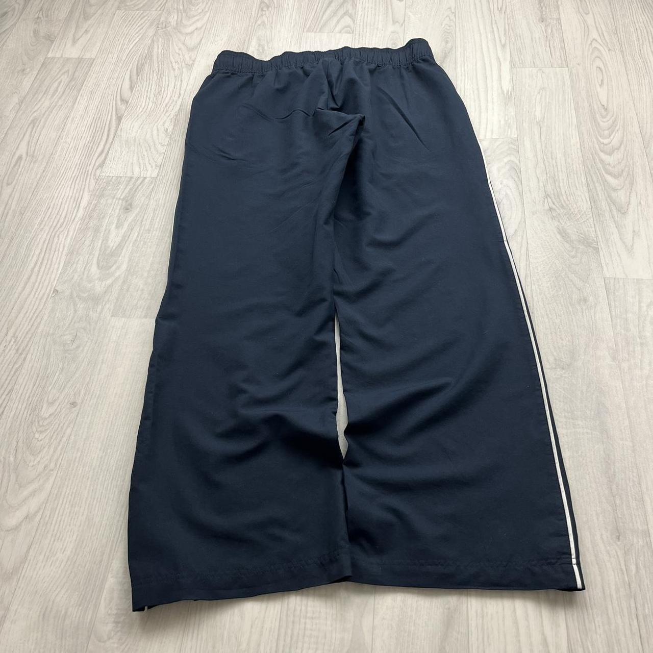 VINTAGE Y2K NIKE LOW RISE BAGGY WIDE LEG TRACKSUIT BOTTOMS NAVY