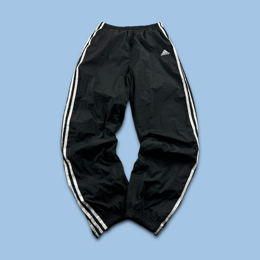 VINTAGE 90s ADIDAS BAGGY TRACKSUIT BOTTOMS BLACK