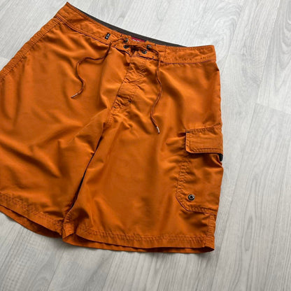 VINTAGE Y2K OAKLEY BAGGY BOARD SHORTS ORANGE