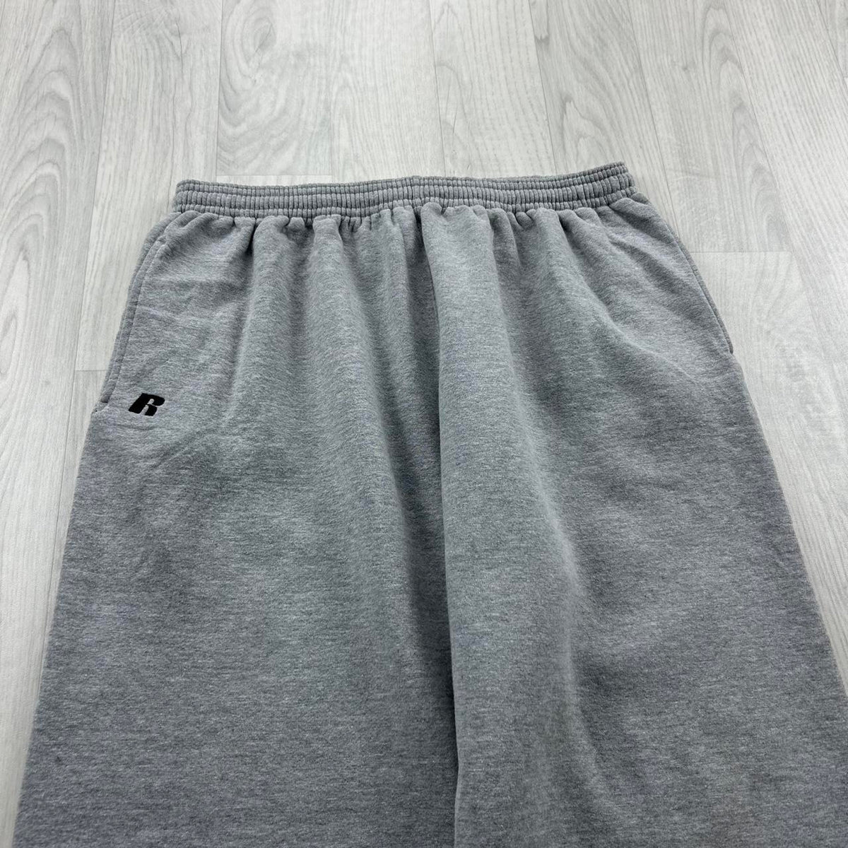 VINTAGE Y2K RUSSELL ATHLETIC BLANK BAGGY COTTON SWEATPANTS GREY