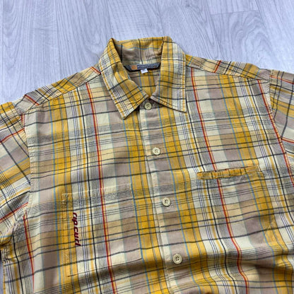 VINTAGE Y2K RIP CURL SHORT SLEEVE SHIRT YELLOW