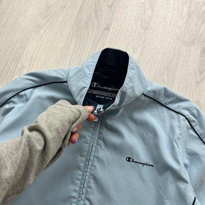 VINTAGE Y2K CHAMPION WINDBREAKER TRACK JACKET BABY BLUE