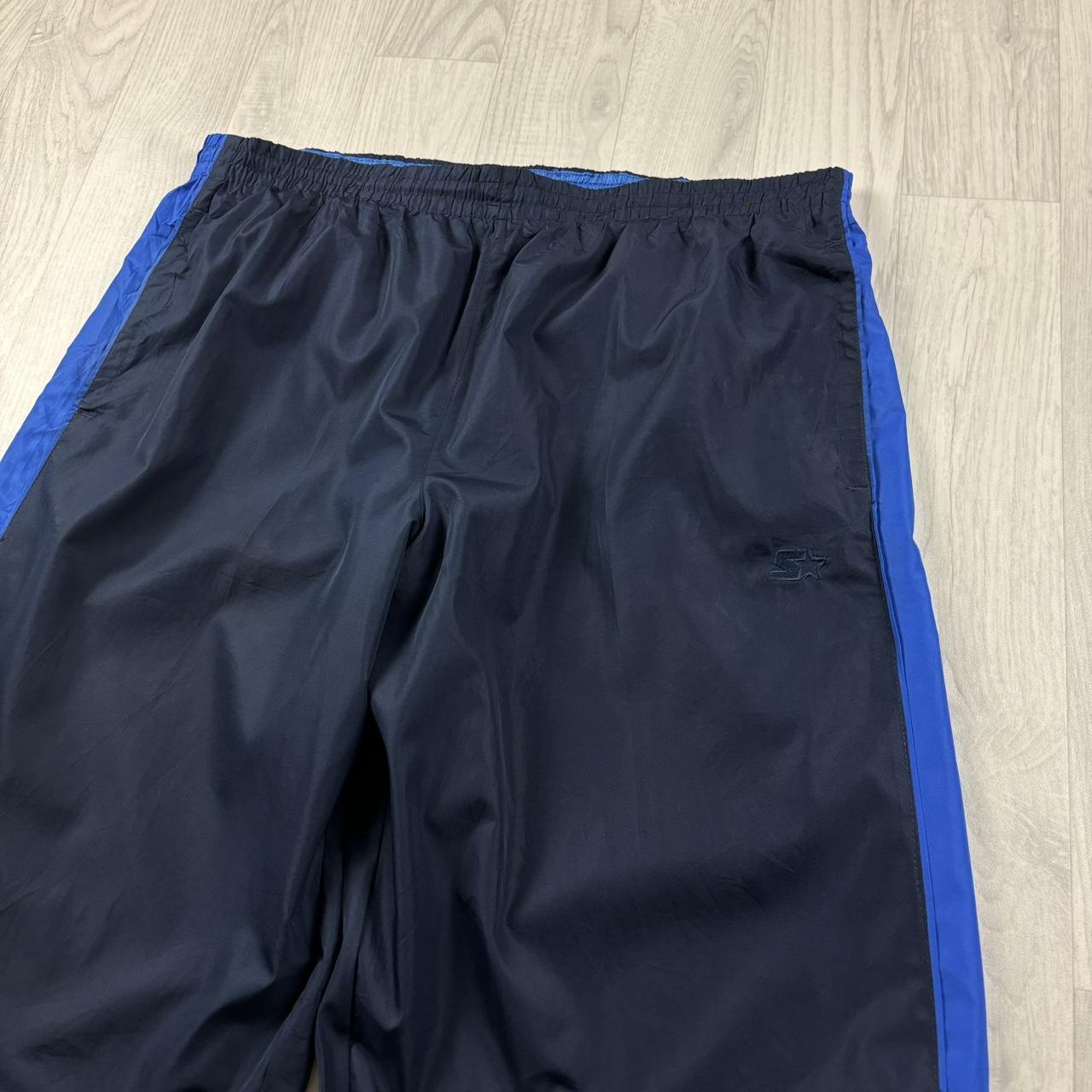 VINTAGE Y2K STARTER BAGGY TRACKSUIT BOTTOMS NAVY