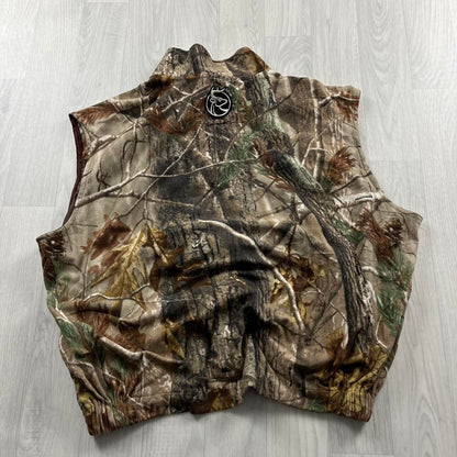 VINTAGE REALTREE ZIP UP FLEECE GILET CAMO