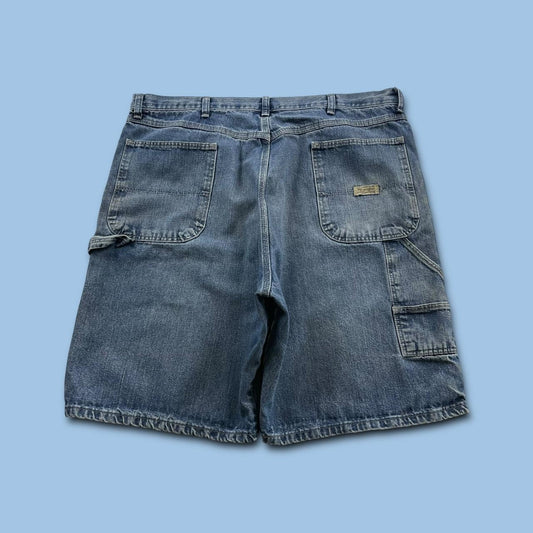 VINTAGE WRANGLER BAGGY CARPENTER JORTS BLUE (38w)
