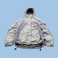 VINTAGE Y2K COLUMBIA TECHNICAL UTILITY SKI JACKET WHITE / LILAC