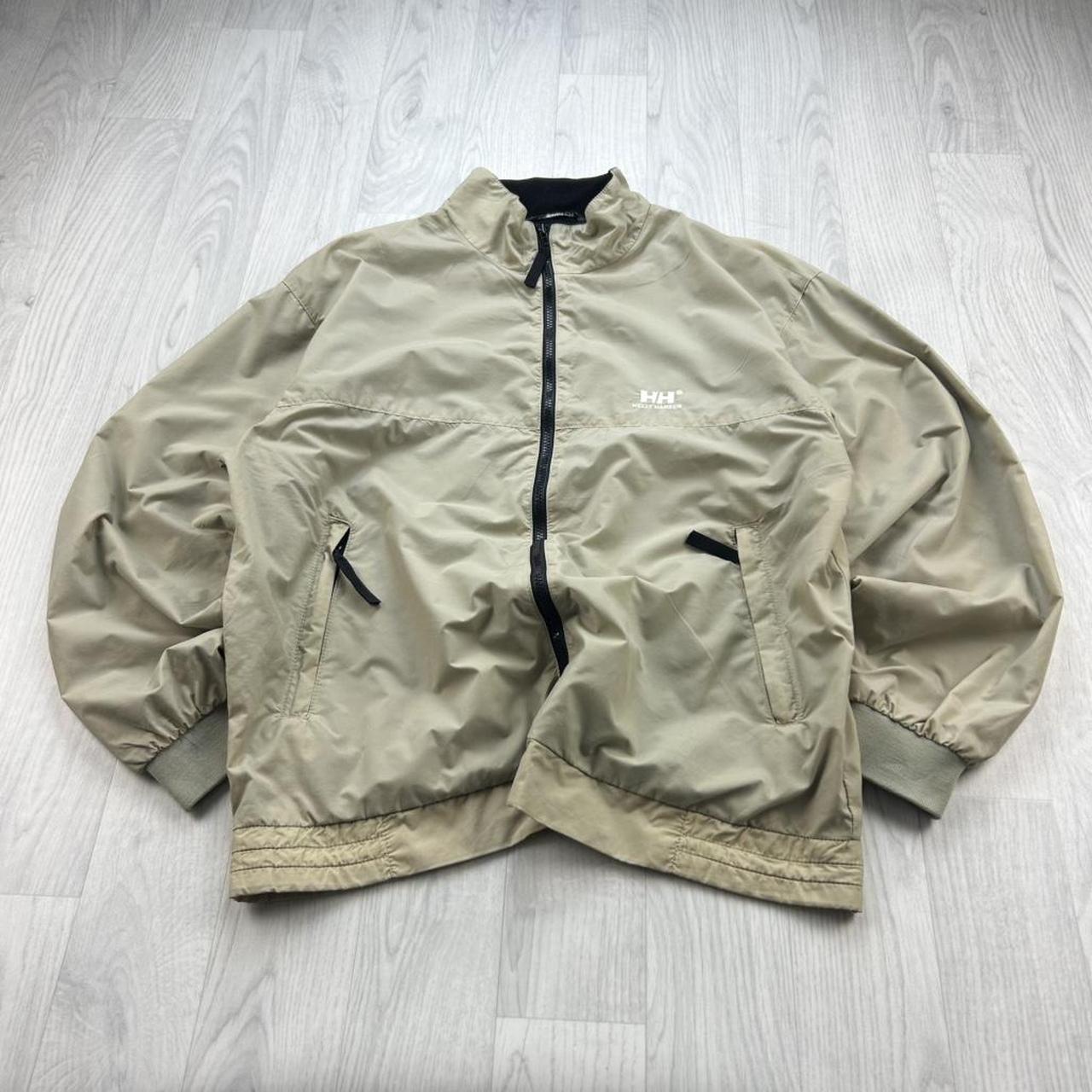 VINTAGE Y2K HELLY HANSEN WINDBREAKER JACKET BEIGE