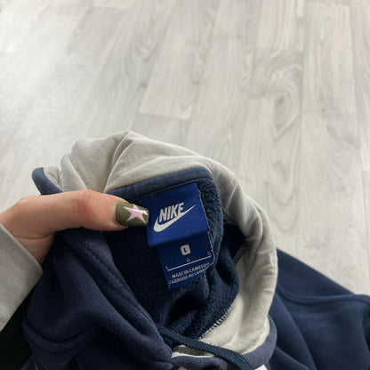 VINTAGE Y2K NIKE SPELL OUT HOODIE NAVY