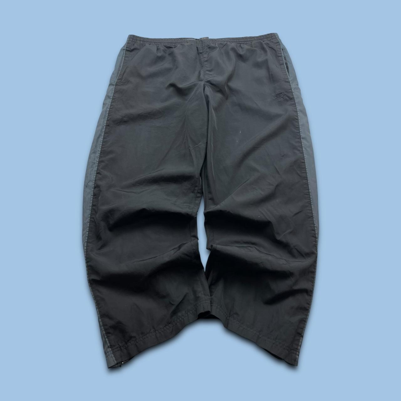 VINTAGE Y2K STARTER BAGGY TRACKSUIT BOTTOMS BLACK