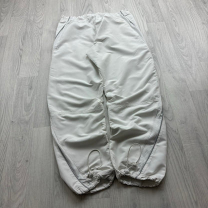 VINTAGE Y2K ADIDAS TECHNICAL BAGGY TRACKSUIT BOTTOMS WHITE