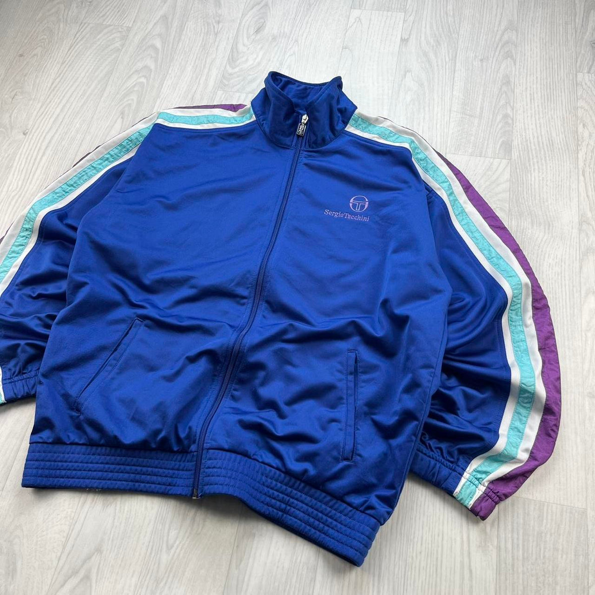 VINTAGE Y2K SERGIO TACCHINI TRACK JACKET BLUE