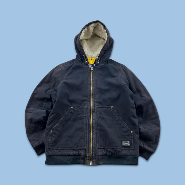 JACK AND JONES HOODED WORKWEAR BOMBER JACKET NAVY