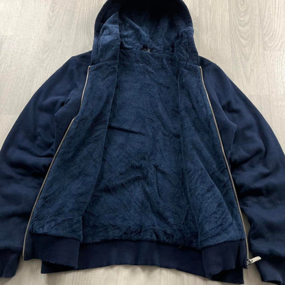 VINTAGE Y2K TOMMY HILFIGER ZIP HEAVY HOODIE NAVY