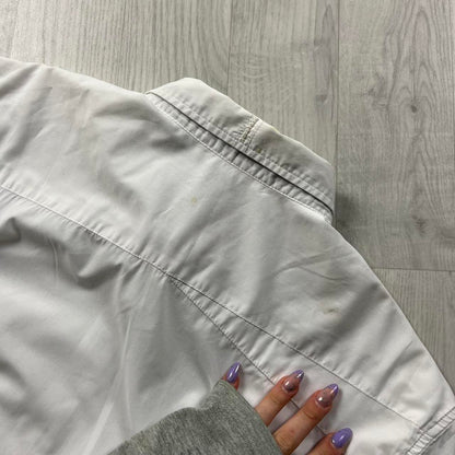 VINTAGE Y2K QUIKSILVER GRAPHIC SHORT SLEEVE SHIRT WHITE