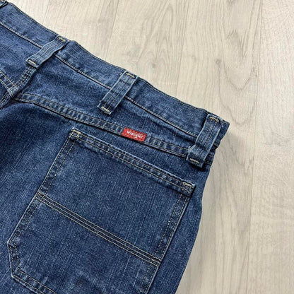VINTAGE 00s WRANGLER BAGGY LOOSE CARPENTER JORTS NAVY
