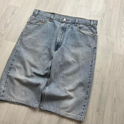 VINTAGE 00s LEVIS 505 BAGGY LOOSE JORTS LIGHT BLUE