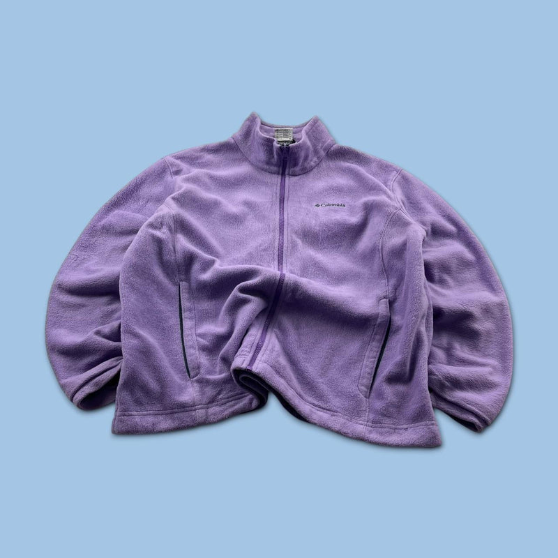 VINTAGE Y2K COLUMBIA TECHNICAL FLEECE JACKET PURPLE LILAC