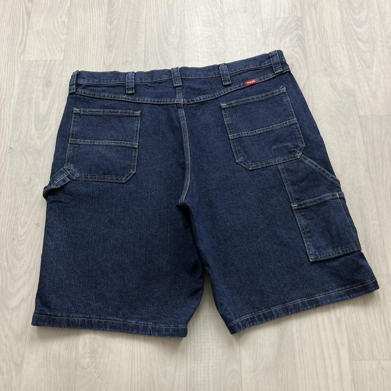 VINTAGE 00s WRANGLER BAGGY LOOSE CARPENTER JORTS NAVY