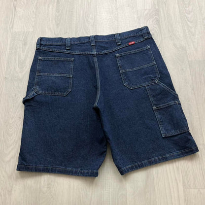 VINTAGE 00s WRANGLER BAGGY LOOSE CARPENTER JORTS NAVY