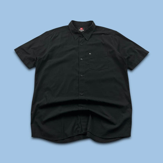 VINTAGE Y2K QUIKSILVER SHORT SLEEVE SHIRT BLACK