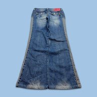 VINTAGE Y2K FUBU LOW RISE BOOTCUT FLARED JEANS BLUE