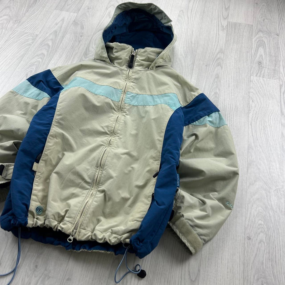 VINTAGE Y2K COLUMBIA TECHNICAL SKI JACKET CREAM