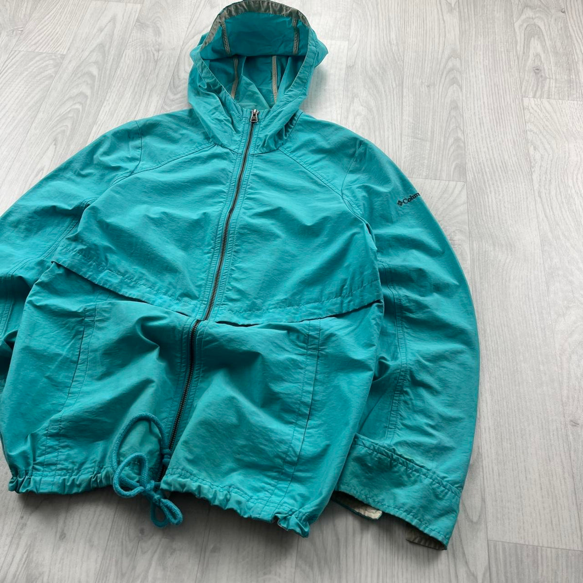 VINTAGE Y2K COLUMBIA TECHNICAL UTILITY LIGHTWEIGHT JACKET TURQOUISE